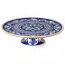 Alentejo Terracotta Blue-White Footed Plate D13'' H4''