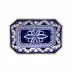 Alentejo Terracotta Blue-White Oct. Platter 13.5'' x 9''