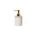 Taormina Bath White & Gold Soap/Lotion Pump D3'' H4.25'' | 20 Oz.