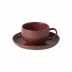 Pacifica Cayenne Tea Cup And Saucer 4.5'' x 3.75'' H2.25'' | 7 Oz.