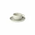 Pacifica Oyster Grey Tea Cup And Saucer D6 1/4" H2 1/2" | 7 1/4 Fl Oz