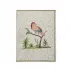 Square Antiqued Mirrored Bird D