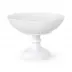 White Fluted Bowl On Foot 6"