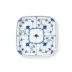 Blue Fluted Half Lace Square Plate 21 cm