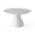 White Fluted Dish On Stand 20cm/7.8"