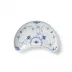 Blue Fluted Half Lace Half Moon Dish, 22 cm