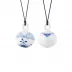 Blue Fluted Mega and Princess Bauble Set 9.5 cm/3.74 in 2 pcs.