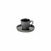 Lagoa Ecogres Black Coffee Cup And Saucer 3.25'' x 2.5'' H2.25'' | 3 Oz. D5''