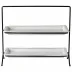 Plano White Tiered Stand With Two Trays 37 16'' x 5.5'' H13.25''