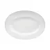 Beja White & Cream Oval Platter 11.75'' x 8.5'' H1.25''
