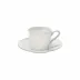 Beja White & Cream Tea Cup And Saucer 4.5'' x 3.5'' H2.75'' | 6 Oz. D6.5''