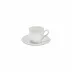 Beja White & Cream Coffee Cup And Saucer 3.5'' x 2.5'' H2.25'' | 3 Oz. D5''