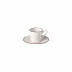 Beja White & Red Coffee Cup And Saucer 3.5'' x 2.5'' H2.25'' | 3 Oz. D5''