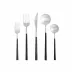 Mito Brushed Black Cable 5-Pc Setting (table knife, table fork, table spoon, dessert fork, dessert spoon)