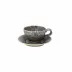 Madeira Grey Tea Cup And Saucer 5.5'' x 4.25'' H2.5'' | 8 Oz. D6.5''