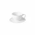Friso White Tea Cup & Saucer 5.25'' X 4'' X 2.75'' | 9 Oz. D6.75''