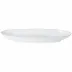 Livia White Oval Platter 16.25'' x 5.75'' H2''