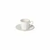 Luzia Cloud White Coffee Cup And Saucer 3.5'' x 2.5'' H2.25'' | 5 Oz. D5''