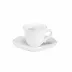 Alentejo White Coffee Cup And Saucer 3.75'' x 3'' H2.25'' | 3 Oz. D5.75''