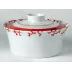 Cristobal Red Chinese Covered Vegetable Dish Round 7.1 in.