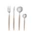Goa Ivory Handle/Steel Matte 24 pc Set (6x Dinner Knives, Dinner Forks, Table Spoons, Coffee/Tea Spoons)