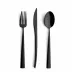 Duna Black Polished Dinner Fork