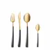 Noor Black Handle/Gold Matte Coffee/Tea Spoon