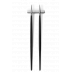 Goa Black Handle/Steel Matte Chopstick Set 8.9 in (22.5 cm)