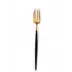 Goa Black Handle/Gold Matte Serving Fork 10.4 in (26.5 cm)