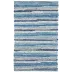 Francisco Blue Woven Cotton Rug 10' x 14'