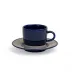 David Mellor Blue Stoneware Espresso Cup/Saucer 10cl