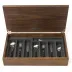 Provencal Black Stainless Black 44-Piece Canteen Walnut