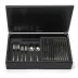 Pride Stainless Black 44-Piece Canteen Oak