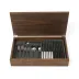 Pride Stainless Black 44-Piece Canteen Walnut
