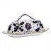 Orvieto Blue Rooster Butter Dish With Cover 9 Long 3 high