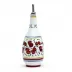 Orvieto Red Rooster Olive Oil Bottle Dispenser With Metal Capped Pourer Bottle: 4 in Rd x 10 high; 24 oz