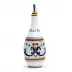 Ricco Deruta Olive Oil Bottle Dispenser With Metal Capped Pourer Bottle: 4 in Rd x 10 high; 24 oz