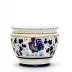 Orvieto Blue Rooster Luxury Cachepot Planter Small 10 in Rd x 8 high