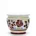 Orvieto Red Rooster Luxury Cachepot Planter Small 10 in Rd x 8 high