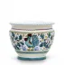 Orvieto Green Rooster Luxury Cachepot Planter Small 10 in Rd x 8 high
