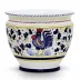 Orvieto Blue Rooster Luxury Cachepot Planter Large 14 in Rd x 12 high