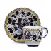 Orvieto Blue Rooster Espresso Cup & Saucer 2 in Rd x 2 high (2 Oz.)