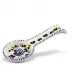 Orvieto Blue Rooster Spoon Rest 5 in Rd x 12 Long