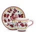 Orvieto Red Rooster Espresso Cup & Saucer 2 Diam x 2 high (2 Oz.)