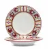 Orvieto Red Rooster Rim Pasta Soup Plate (White Center) 10 in Rd