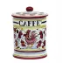 Orvieto Red Rooster Caffe' (Coffee) Container Canister 4.5 in Rd x 6 high