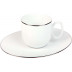 Epure Platinum Filet Coffee Cup And Saucer (Special Order)