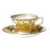 Aves Gold Tea Cup & Saucer (Gift Boxed)