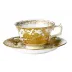 Aves Gold Tea Cup & Saucer (Boxed)