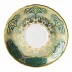Heritage Forest Green & Turquoise Cream Soup Saucer (6.75in/16.5cm) (Special Order)
